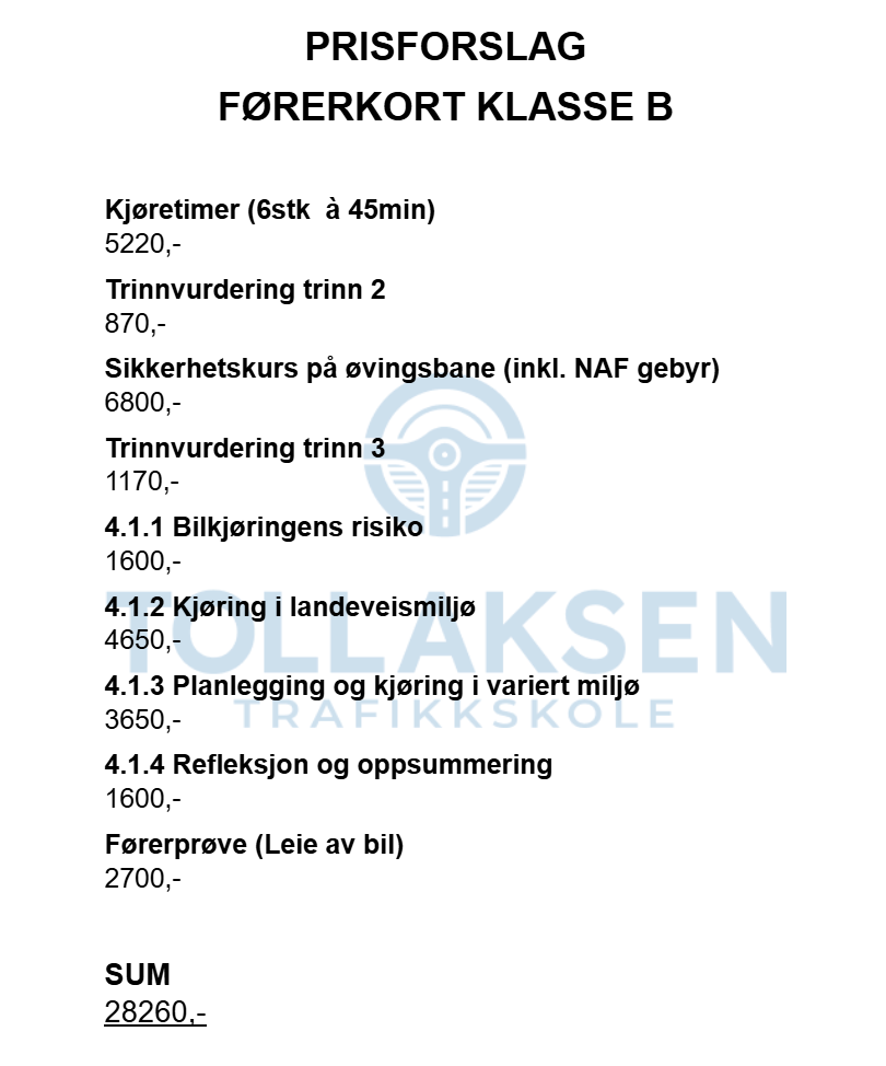 Klasse b